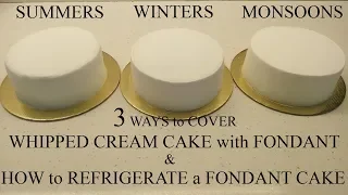 Download How to cover a WHIPPED CREAM CAKE with FONDANT | How to REFRIGERATE FONDANT CAKES | 3 WAYS to cover MP3