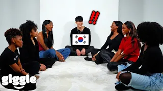 6 black girls vs 1 korean guy finding my ideal type at once