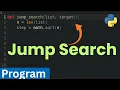 Jump Search Algorithm in Python Step-by-Step Tutorial Program
