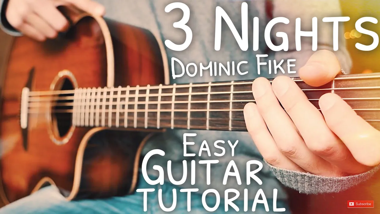 3 Nights Dominic Fike Guitar Tutorial // 3 Nights Guitar // Guitar Lesson #654