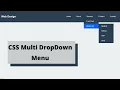 Pure CSS Multi DropDown Menu using HTML CSS Web Design
