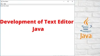 Text Editor with JAVA Part 1 - Design