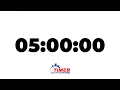 5 Hour Timer White Screen Countdown with Alarm