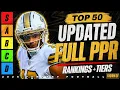 Top 50 PPR WR Rankings Tiers - 2026 Fantasy Football