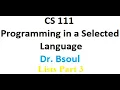 CS 111 Dr Bsoul Lists Part 3 Final Python