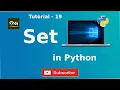 Set Data Type in Python in Hindi Tutorial - 19 Python Tutorial