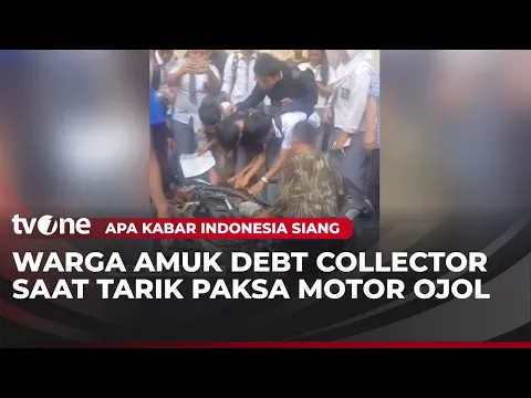 Debt Collector Bawa Senpi Diamuk Warga saat Menarik Motor Ojol