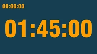 1 hour 45 minute timer with end alarm time elapsed and progress bar