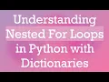 Understanding Nested For Loops in Python with Dictionaries