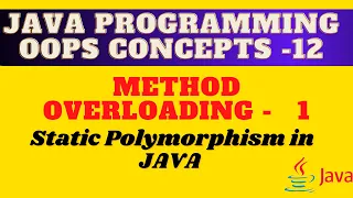 Method Overloading in Java Static Polymorphism - Compile Time Polymorphism in JAVA