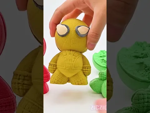 Satisfying Video | Red Blue Kinetic Sand Figure Cutting ASMR #asmr #kineticsand