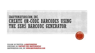 How to create Barcodes using the Native Barcode Generator for SSRS