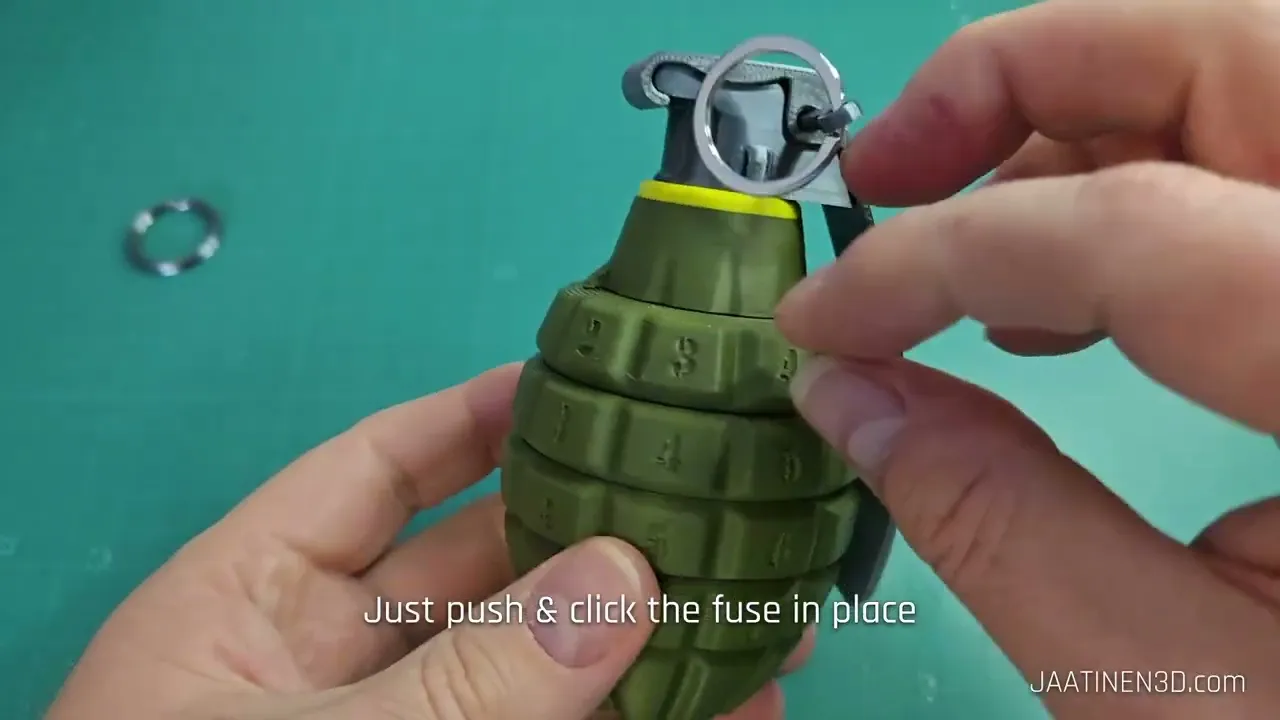 Hand Grenade Cryptex — Configurable 4-digit puzzle container