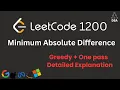Minimum Absolute Difference LeetCode 1200 Sorting Linear Scan