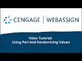 Using Perl And Randomizing Values WebAssign