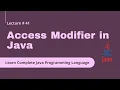 Access Modifiers in Java Public modifiers Lecture 41 Learn Programming