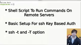 Shell Script to run commands on remote servers ssh - t