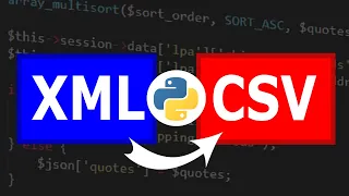 Convert XML to CSV in Python Python Tutorial