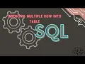 Insert Table in SQL Tamil Insert Multiple Rows in SQL