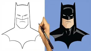 كيف ترسم باتمان تعليم الرسم رسم سهل طريقة رسم باتمان 