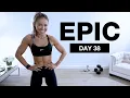 Day 38 of EPIC KILLER UPPER BODY WORKOUT Dumbbells Bodyweight