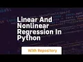 linear and nonlinear regression in python