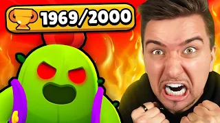 *RAGE PUSH* SPIKE NA 2000 TROPHY! | Brawl Stars