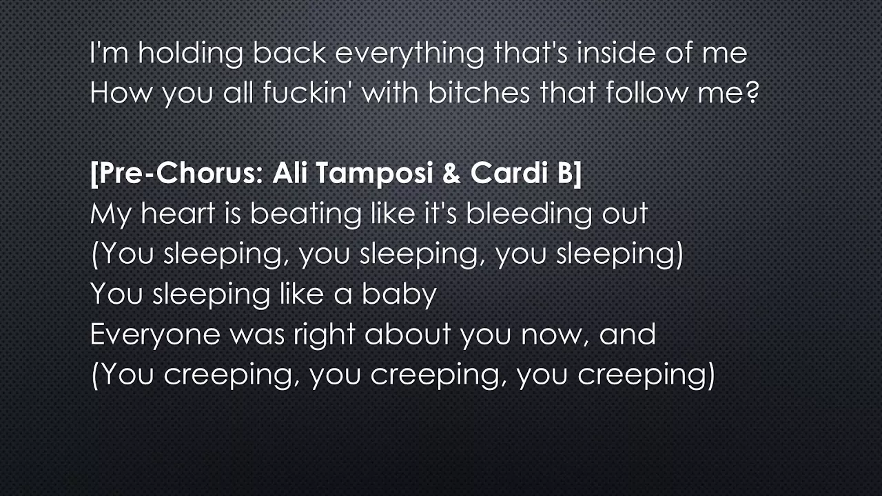 Cardi B “Thru Your Phone” official lyrics