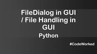 File Handling In Python Using Tkinter