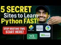 5 Secret Websites to Learn Python Advance FAST in 2025 Stop Wasting Time Start HERE HINdi