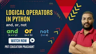 Logical operators in python AND OR NOT Python for beginners