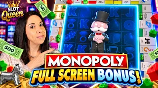 FREE PLAY TURNED INTO THIS?! 😱 FULL SCREEN MONOPOLY BONUS!