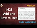 Add One Row to Tree Live Coding with Explanation Leetcode - 623