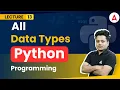 what are data types Python Full Course Beginner to Advanced Coding adda247
