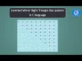 Star pattern for Inverted Mirror Right Triangle using C program