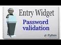 Python Tkinter Entry Widget Passwort - validation english
