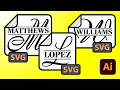 Create Beautiful Split Monogram Letter SVGs In Illustrator For Print On Demand