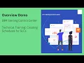 IBM Sterling Control Center - Technical Training Creating Schedules for SLCs