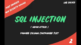 SQL injection UNION attack PORT SWIGGER LAB Part 2 Solved