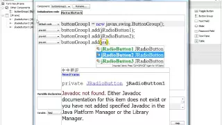 Swing in Java JRadioButton