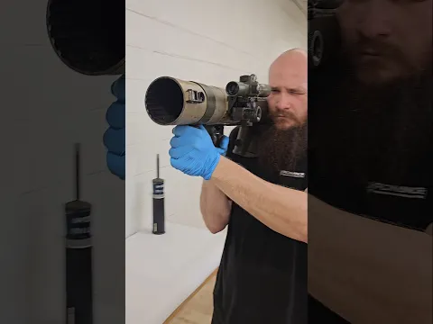 Largest Shoulder Fired Recoilless Rifle Ever! 84mm M1 Carle Gustaf #army #military #edc #gunasmr