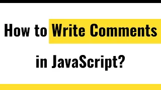 JavaScript Comments JavaScript Single Line Comments JavaScript Multiple Line Comments