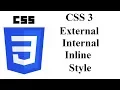 CSS tutorial part 02 External internal and inline style