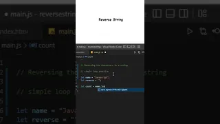 How to reverse a string html JavaScript practice