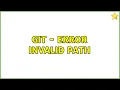 Git - Error invalid path