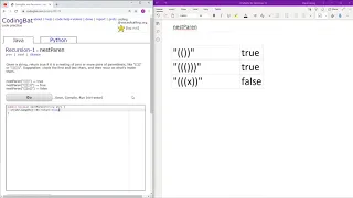 Recursion - 1 nestParen Java Solution Codingbat com