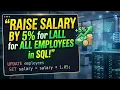 SQL query to increase salary by 5 percent for all employees