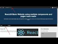 ReactJS Basic Website using multiple components and pages react router