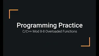 C Programming Examples 08-8 Creating Overloaded Functions