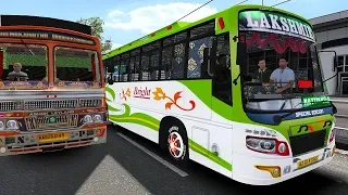 Kannur Depot Bus on Road | Ashok Leyland Bus Journey | ETS2